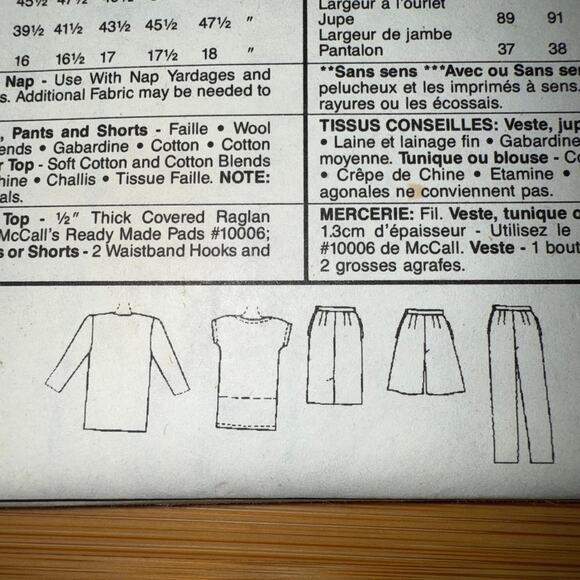 Vintage 1991 McCall's Womens pattern 5228 Size 16-18 uncut - Picture 4 of 5